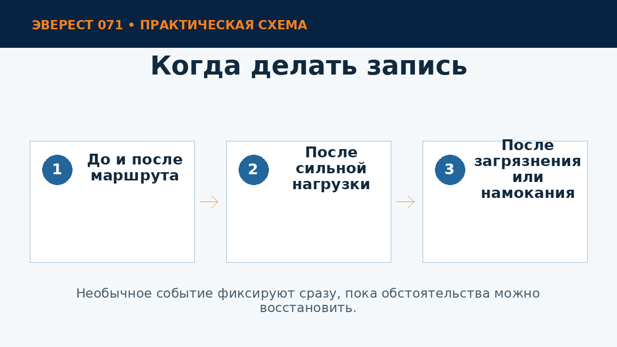 События для журнала снаряжения